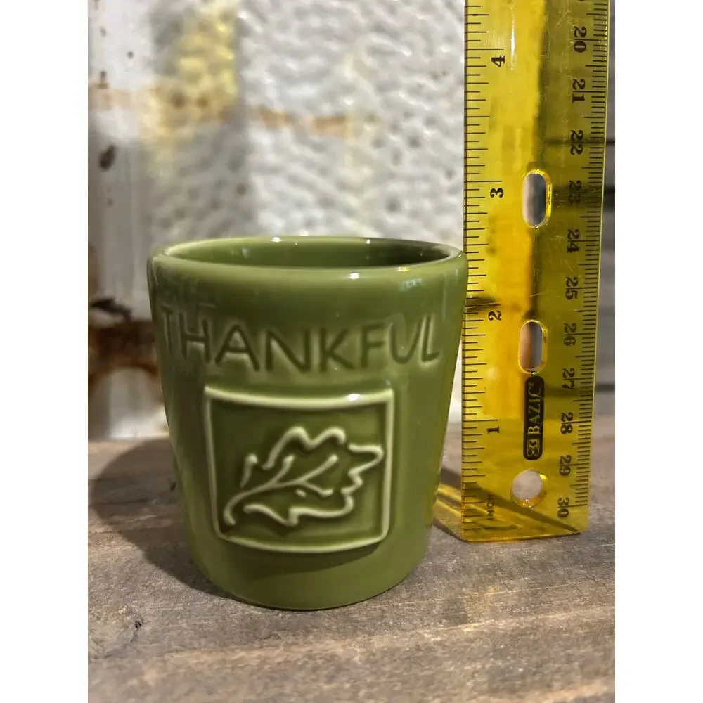 Gund Gifts Thanksgiving “Thankful” Votive Candle Holder with Leaf Design